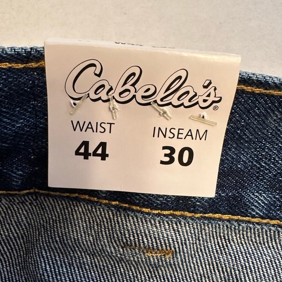 NWT Cabela’s Jeans Mens 44x30 Indigo Dark Stone Hiking Faced Upland Jeans - Picture 10 of 11